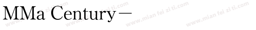 MMa Century字体转换
